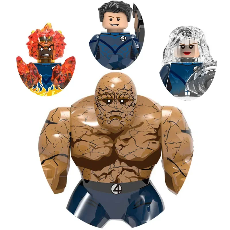 Construction Blocks Building Blocks Super Heroes Fantastic Four Thing Model Building Blocks Enlighten Action Figure Bricks Toys Children