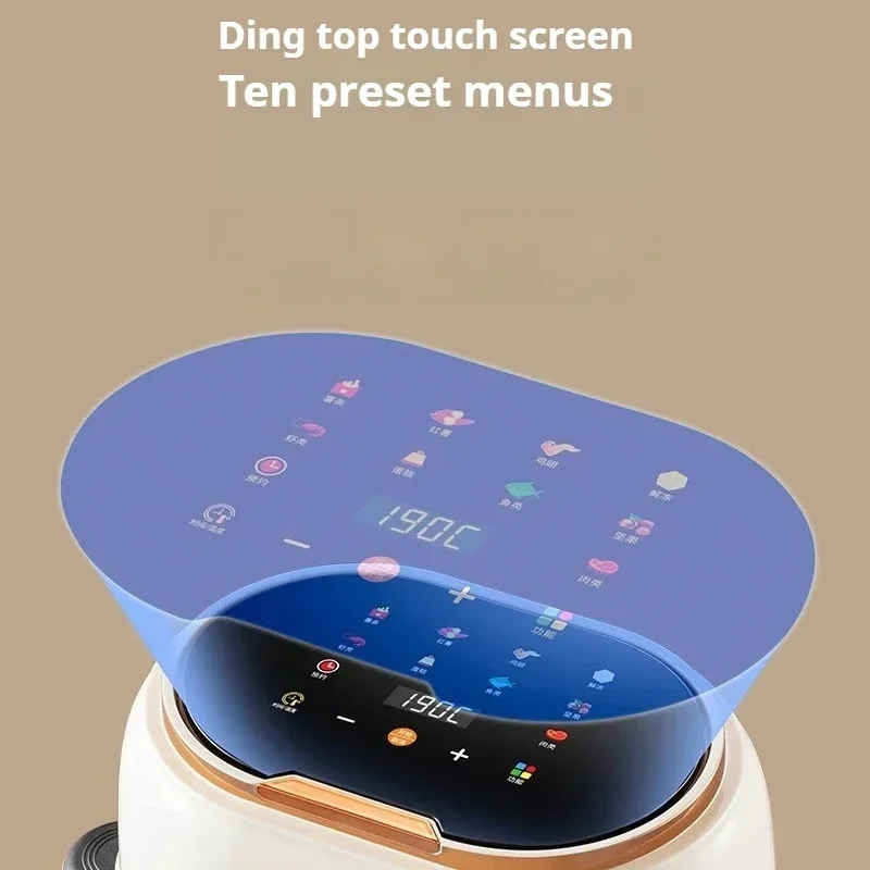 4L Electric Air Fryer Intelligent Oil-free Fryer Household Transparent Visible Freidora De Aire Apparecchi Di Cottura 220V 5