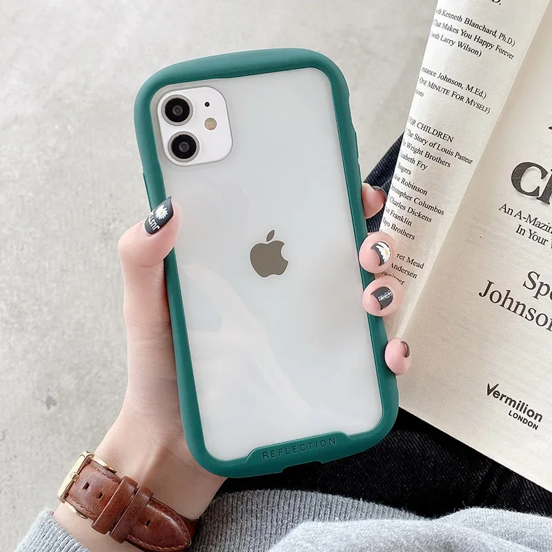 iFace Transparent Hard Phone Case For iPhone 13 12 Mini 11 14 15