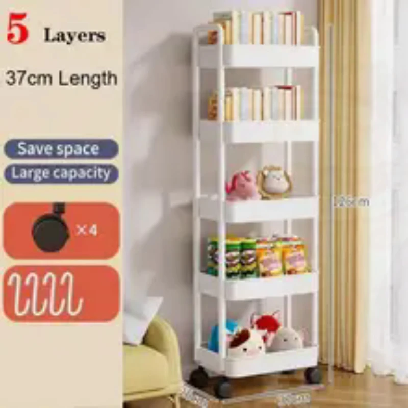 Kitchen Storage Rack Multi functional Home Accessories Mobile Rack Shopping Cart Bookshelf Beauty Salon Storage Cart
