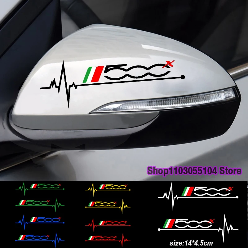 Adesivo Per Specchietto Retrovisore Auto 2 Pezzi Per Fiat 500X