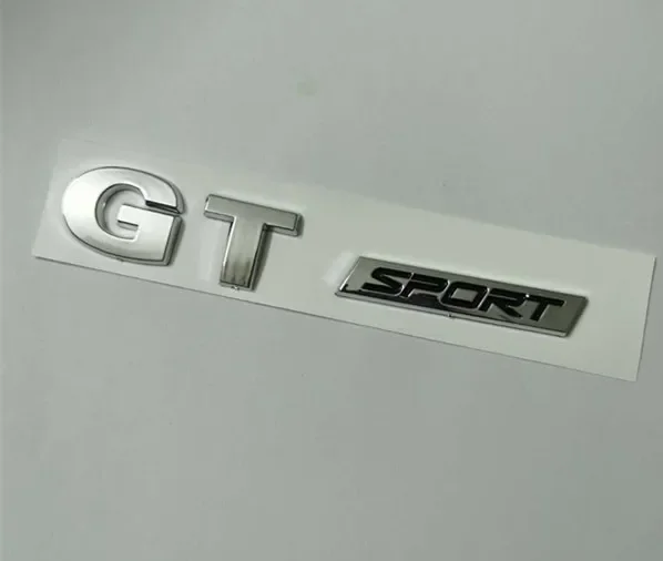Фото 1X 3D ABS Хромовая Серебряная black red GT SPORT GTSPORT для Polo Passat Golf 5 MK5 №4
