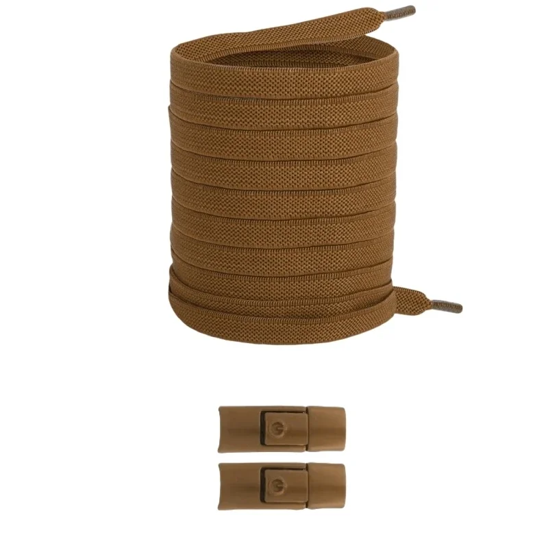 2/4/10 Paar ohne Krawatten, elastische Schnürsenkel, keine Krawatte, Schnürsenkel, Press-Lock-Schnürsenkel, Sneaker, Kinder und Erwachsene, 8 mm, verbreiterte flache Schnürsenkel – Detail 6