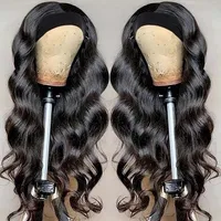 8 40 pouces vague de corps bandeau perruque cheveux humains os perruques de cheveux humains pleine Machine faite facile à aller 200% densité perruques de cheveux humains 2