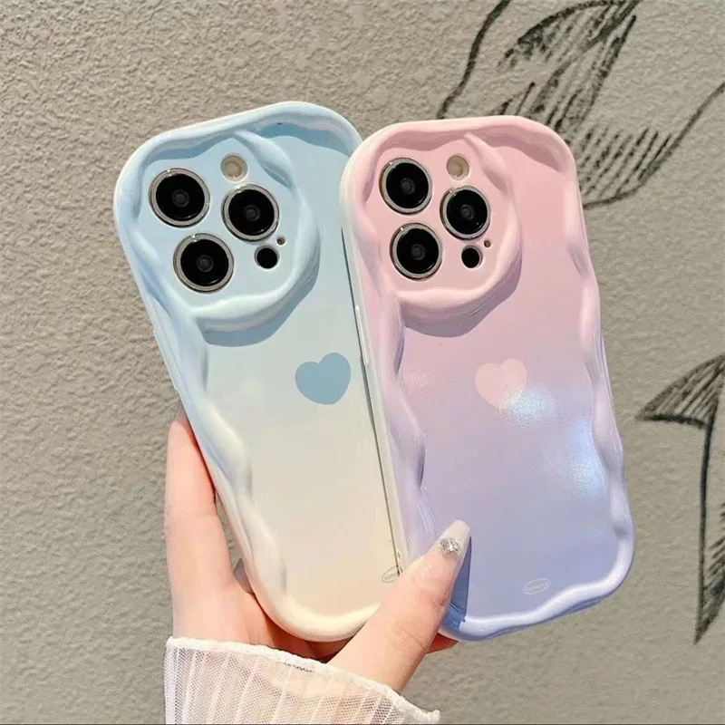 Gradient Love Heart Phone Case - Stylish Protective Cover