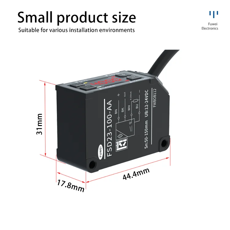 FUWEI FSD23-100-RS485 LED 디지털 스크린 고정밀 디지털 변위 레이저 측정 센서