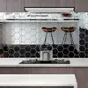 48PCS Hexagon Acrylic Mirror Wall Sticker Self-adhesive Removable Hexagon Decals Mirror Wall Home Room Decoration Mirror 4