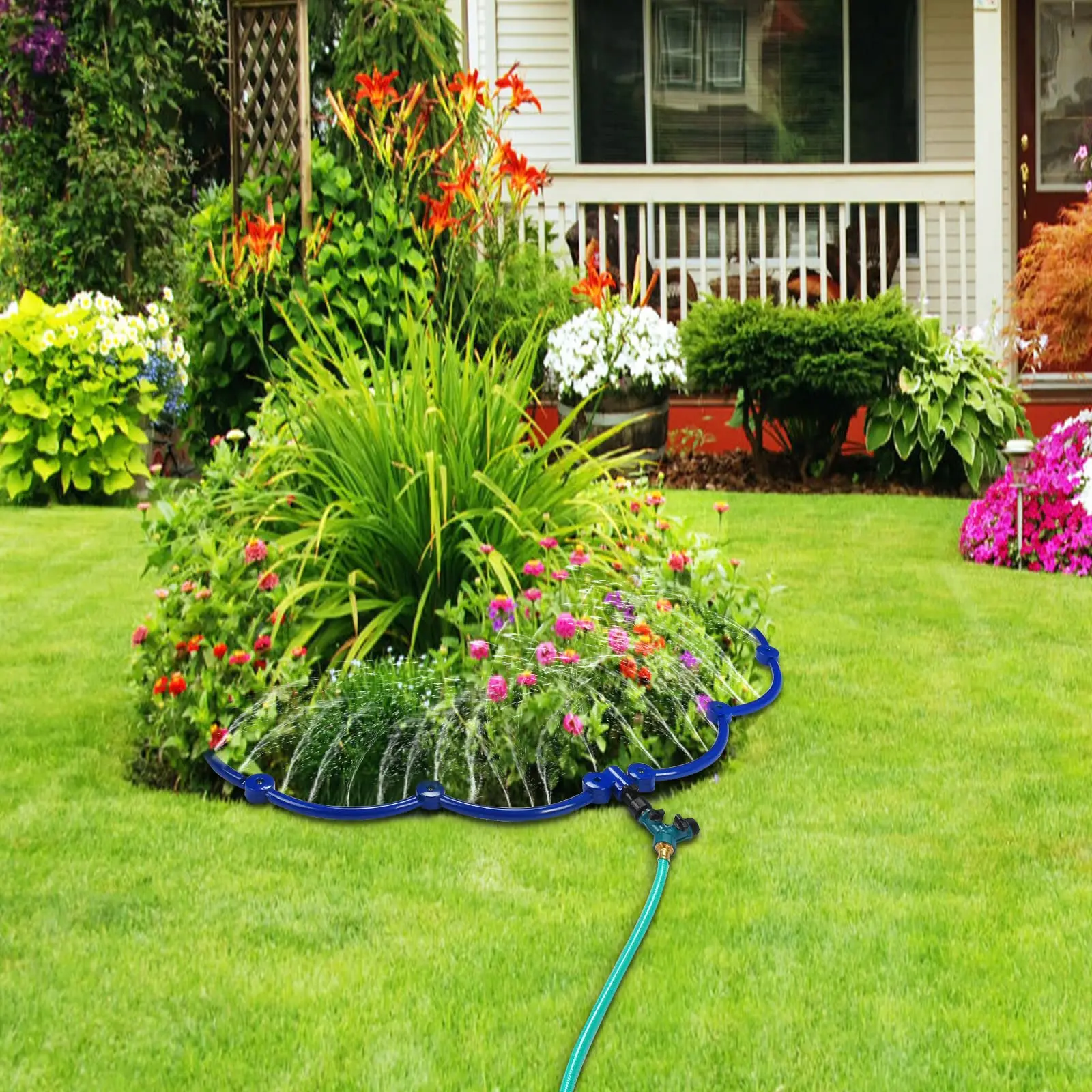360 °Root Irrigator Sprinkler Ring, Irrigation Tool With Y-Shaped Hose Distributor, Suitable For Outdoor Trees And Garden Plants