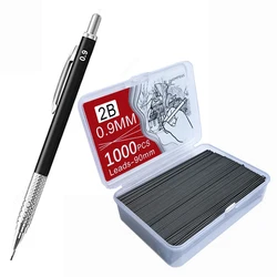 Premium Metal Mechanical Pencil Set with Large Capacity Lead Refills for Writing, Drawing, and Sketching (0.9mm Value Pack)