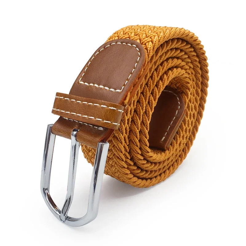 Men Elastic Stretch Waist Belt Canvas Stretch Braided Elastic Woven Leather Belt Wide Metal,waist belt,canvas belt,mens belt,canvas belts