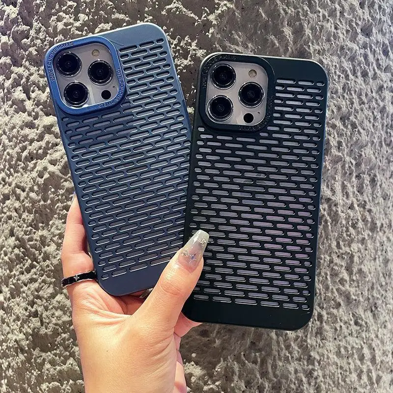 

Чехол-Скелет из титана и серого цвета, новый чехол promax для iPhone 15 охлаждающий 14 дышащий 13 Ультратонкий Жесткий Чехол 15promax 14promax 13promax 12pr