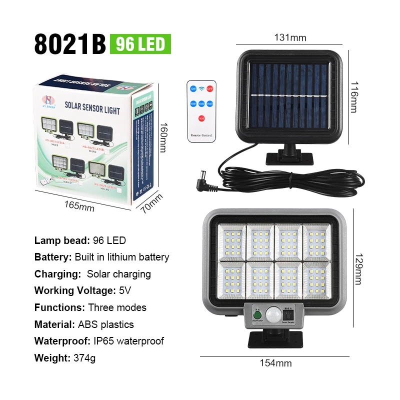 solar lights for sale Solar Motion Sensor Light Outdoor 3 Working Mode Wired Lamp Adjustable Solar Panel Security Flood Lights for Yard Garage Garden solar lights outdoor Solar Lamps