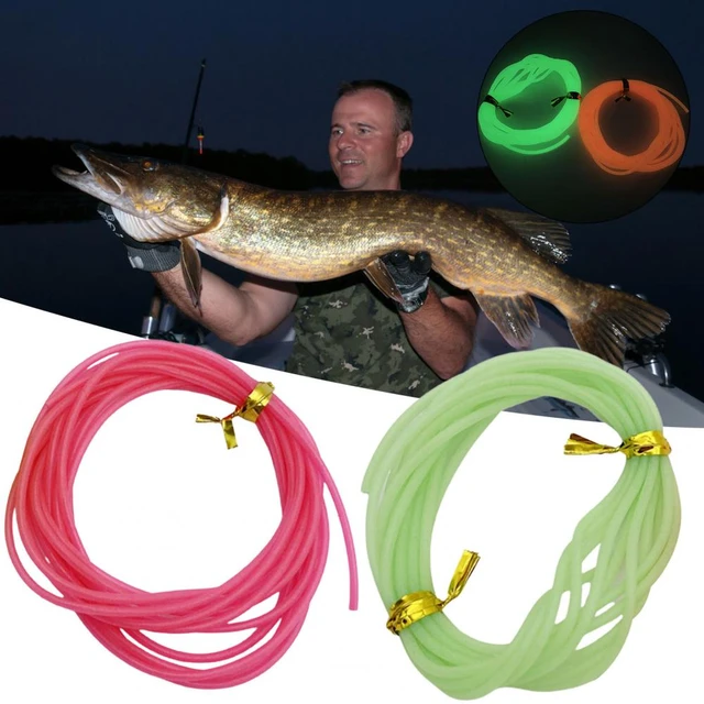 2 m Fishing Luminous Tube Flexible Glow In Dark Anti Knot Fishing Green  Night Fishing Soft Silicone Tube Fishing Accessories - AliExpress