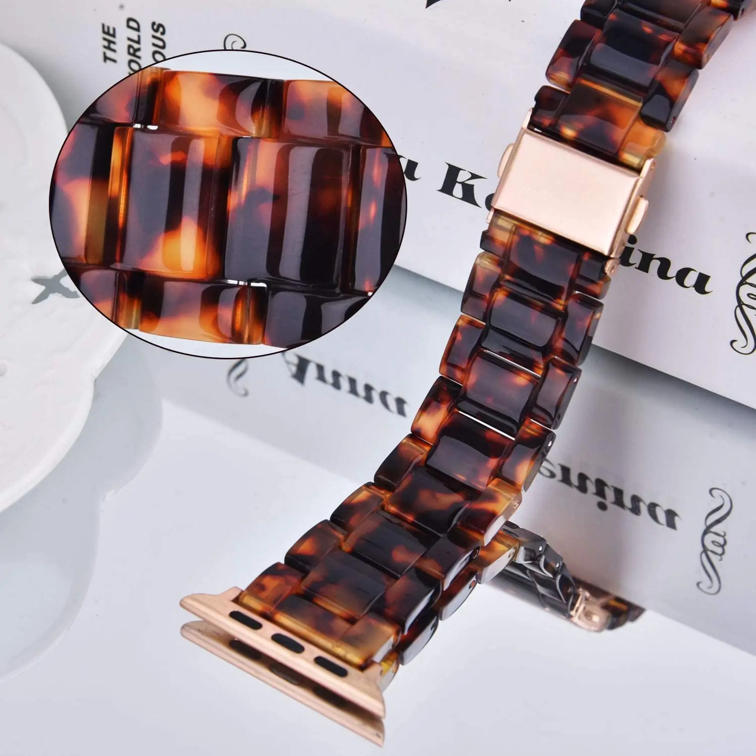 For Apple Watch  Ultra Resin Strap  49mm Stainless Steel Buckle For Iwatch 8 7 6 5 4 Wristband Bracelet 42 44 45mm Strap