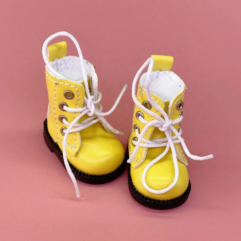 Tilda 1/8 Doll Boots Toy Shoes For Blythe OB24 OB26,Lovely Mini Short Boots for Blyth EXO Korea KPOP 15cm Plush Doll Accessories 6