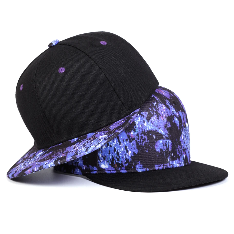 Unisex Adjustable Purple Starry Sky Print Hat
