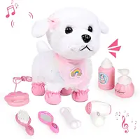 Plush Interactive Toy Dog for Kid, with Leash Walking, Touch Control and Shake Tail Plush Toy  Electronic Pet Best Gift for Girl 1