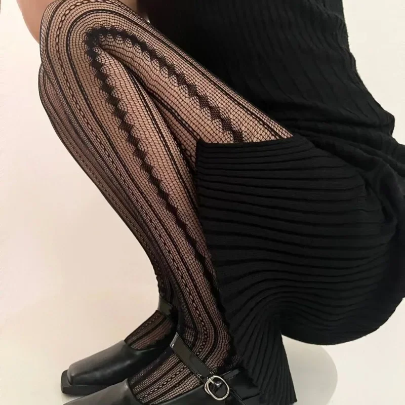 SLEEKEE 2 Paia Di Calze Di Seta Leopardate – Collant A Rete Elastici In Poliestere Per Abbigliamento Lolita E Feste In Maschera