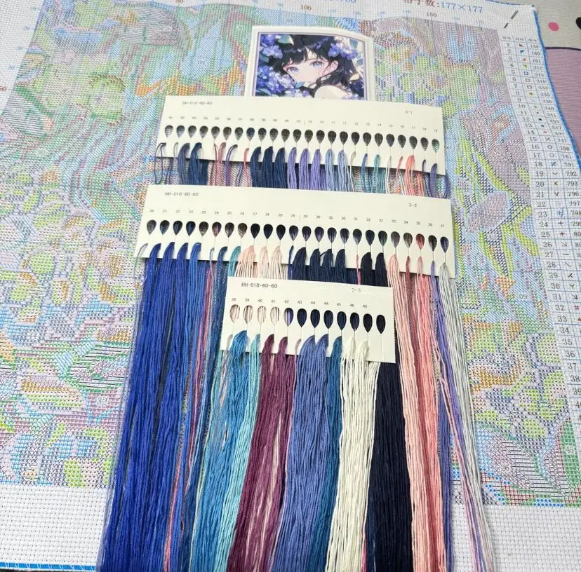 9ct 60x60cm Wisteria flowers Girl Embroidery DIY Cross Stitch Thread Needlework Kits for Home Decor cross stitch kit