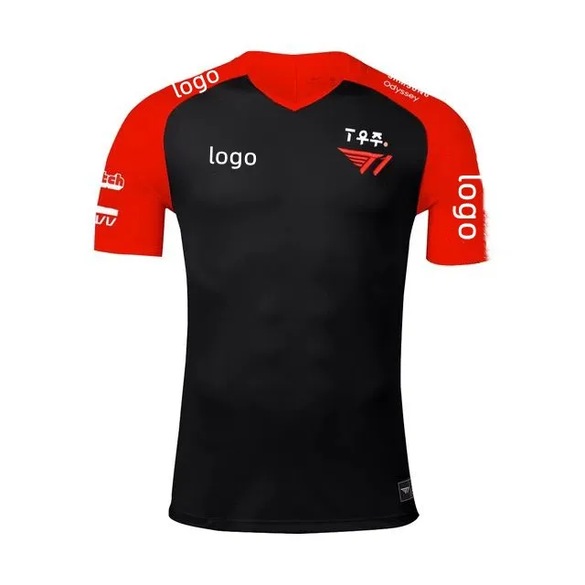 2022 T1 UNIFORM FAKER選手のジャージ 黒/赤 2022 New T1 Team Jersey Game LOL LCK SKT FAKER GUMAYUSI ZEUS