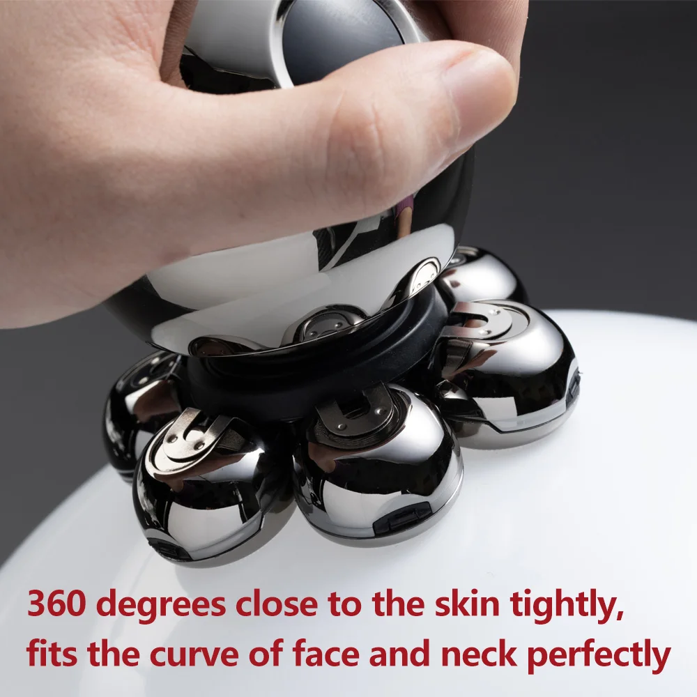 Electric Shaver 7D Floating Cutter Head Base Charging Portable Men Beard Trimmer Clipper Skull Shaver Waterproof