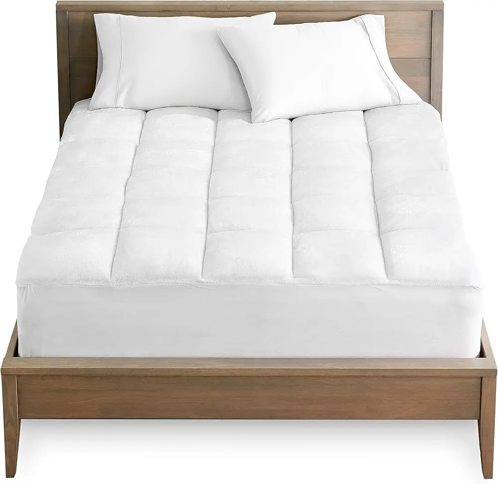 Mattress Topper Queen Size Extra Thick Mattress Pad 8-21" Deep Pocket Soft Down Alternative Fill Protector Pillow Top