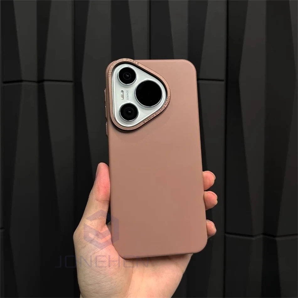 Sleek Matte Solid Color Shockproof Case with Alloy Lens Frame