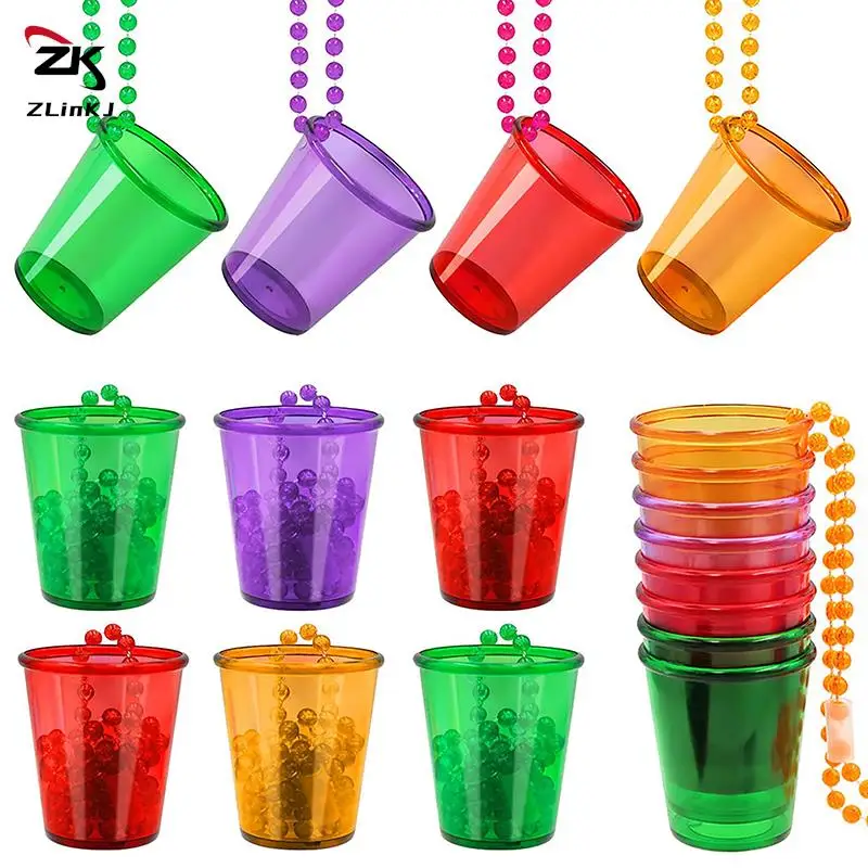 

1 шт. Шариков цепные чашки для девичника, реквизит для игры в девичник, пластиковое ожерелье с бусинами для свадебной вечеринки, бокал для вина, принадлежности для свадебной вечеринки