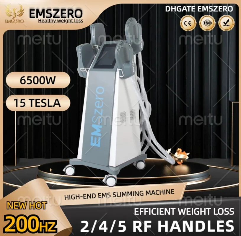 

Emszero 15 Tesla NEO DLS-EMSLIM Slimming Machine 6500W 4 RF Handles Hi-emt Nova Body Sculpt EMS Muscle Stimulation Equipment