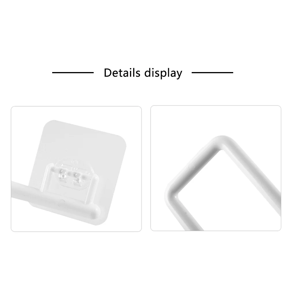 Kitchen Paper Holder Self-adhesive Rack Household Punch-free Bathroom 180 Degree Hanging Tissue Roll Shelf White