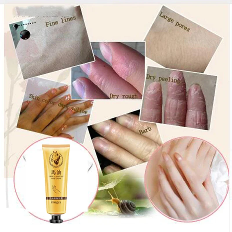 IMAGES Horse Oil Moisturizing Hand Cream Horse Ointment Repair Soft Whitening Winter Anti-drying Nourishing Hand Care Lotion 30g