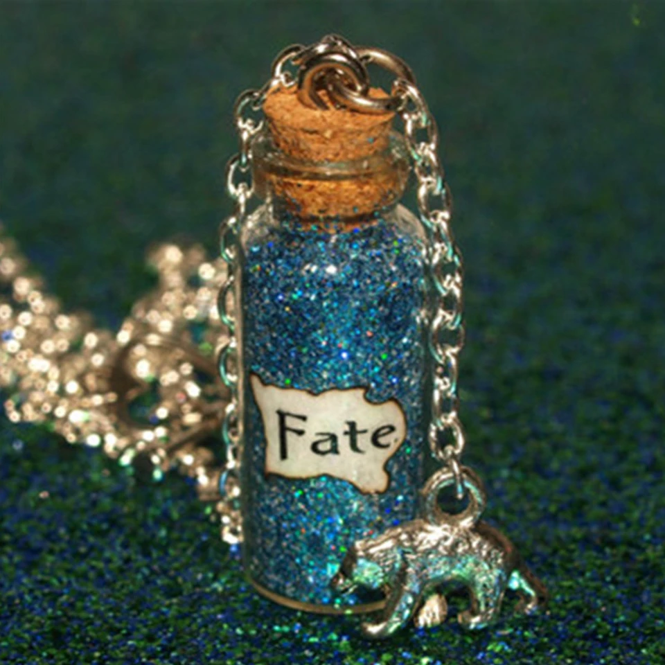 BRAVE Magical FATE Necklace Glass Bottle Necklace with Bear Charm