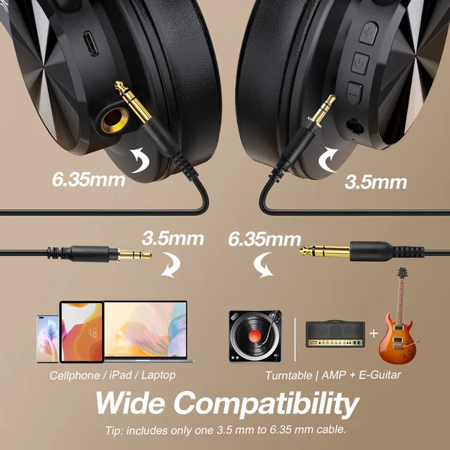 Oneodio Fusion A70 Bluetooth 5.2 Headphones Hi-Res Audio Over Ear Wireless Headset Professional Studio Monitor DJ Headphones 72H 5 Oneodio Fusion A70 Bluetooth 5.2 Headphones Hi-Res Audio Over Ear Wireless Headset Professional Studio Monitor DJ Headphones 72H 5