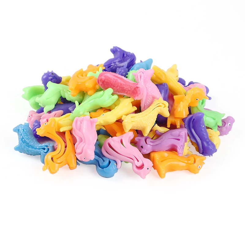 5/10/20Pcs Funny Animal Dinosaur Bracelet Stress Relief Sensory Toy Kids Birthday Party Favors Pinata Filler Baby Shower Wedding
