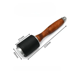 Nylon Hammer with Wood Handle for Leather Crafting and Carving (Black - B)