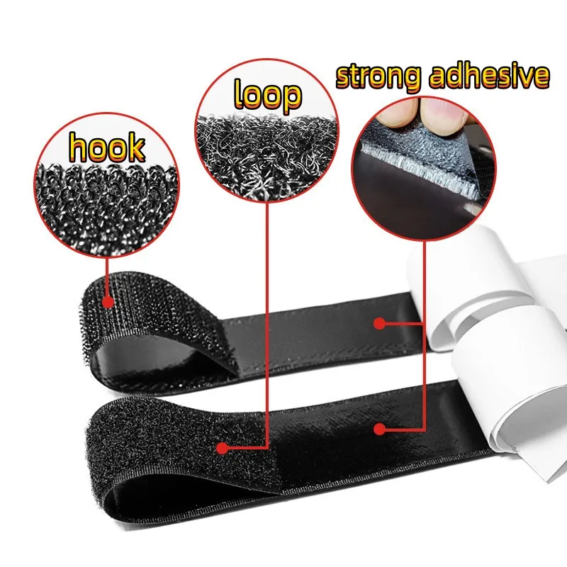 3m Tape 16mm Width Strong Self Adhesive Velcro Tape Hook And Loop Tape  Fastener Sticky Home Diy Tools 3meters/roll