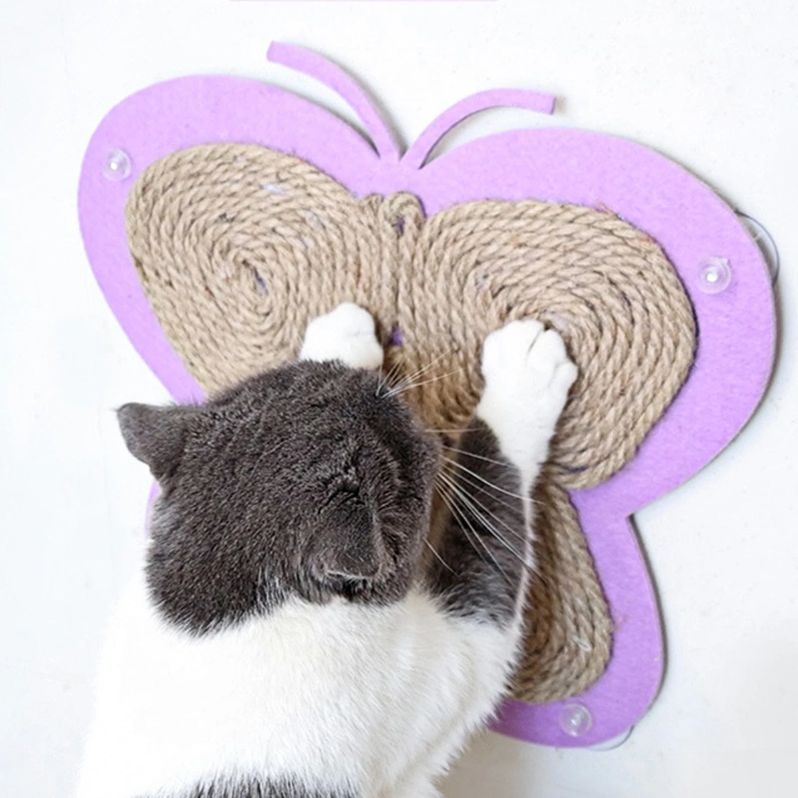 Title 2, Wall Sisal Rope Felt Cloth Cute Cat Scratcher D...