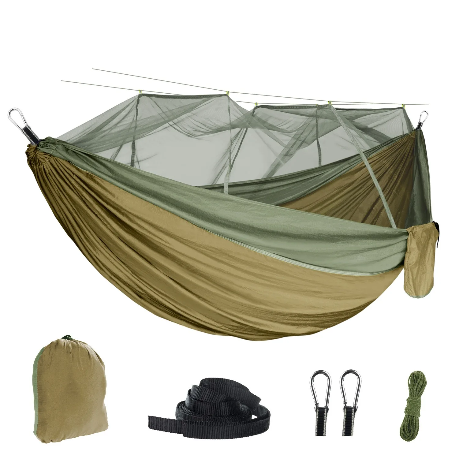 Outdoor Mosquito Proof Hammock Encryption Mesh Double Parachute Bring Mosquito Net Picnic Hiking Camping Swing Hanging Chair