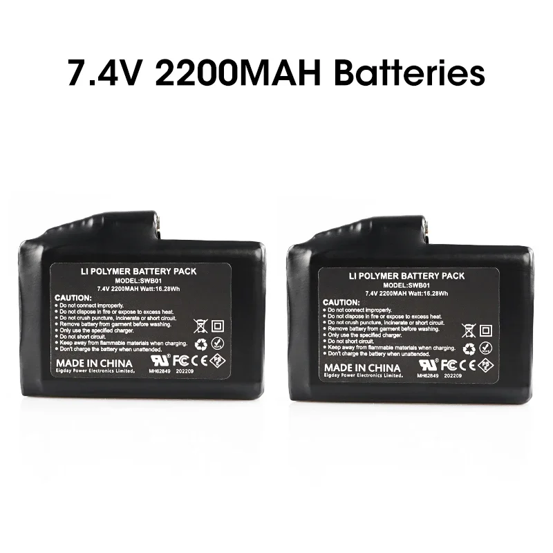 Rechargeable Battery Charger with Batteries for Heated Gloves Heated Socks Heating Jacket USB Charger 7.4V 2200MAH Battery usb battery charger