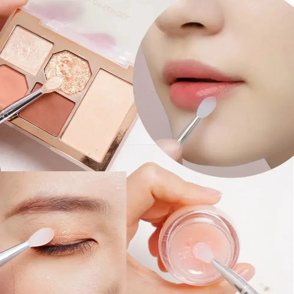 1PC Portable Silicone Lip Brush with Cover Soft Multifunctional Lip Balm Applicator Lipstick Lipgloss Makeup Brush Makeup Tools lip brush makeup tool makeup brush