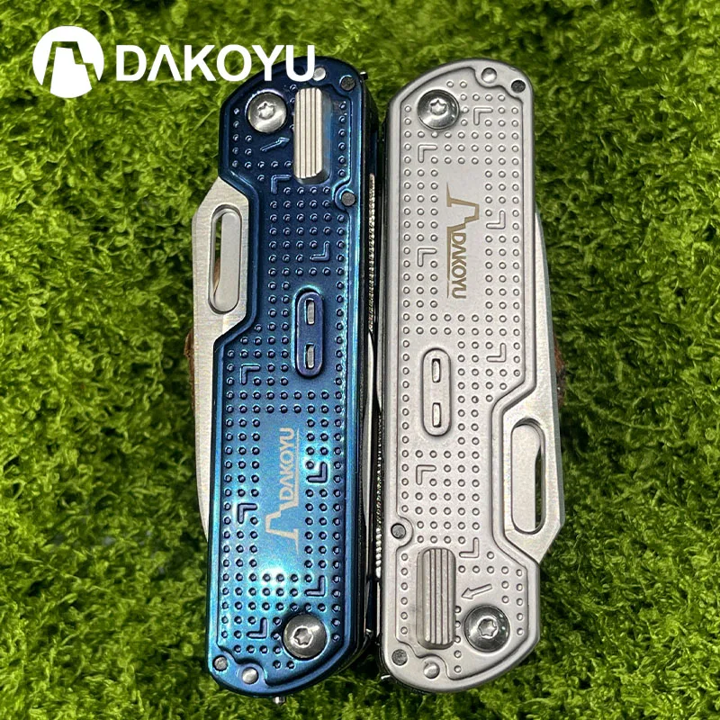 다코유 블루 실버 다기능 경량 아웃도어 EDC 도구, 캠핑 도구, D4 멀티툴