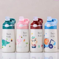 400ML Children Thermos Water Bottle Kids Thermos Mug Baby Duck Billed Straw 316 Stainless Steel Vacuum Flasks Tumbler Thermo Cup 2