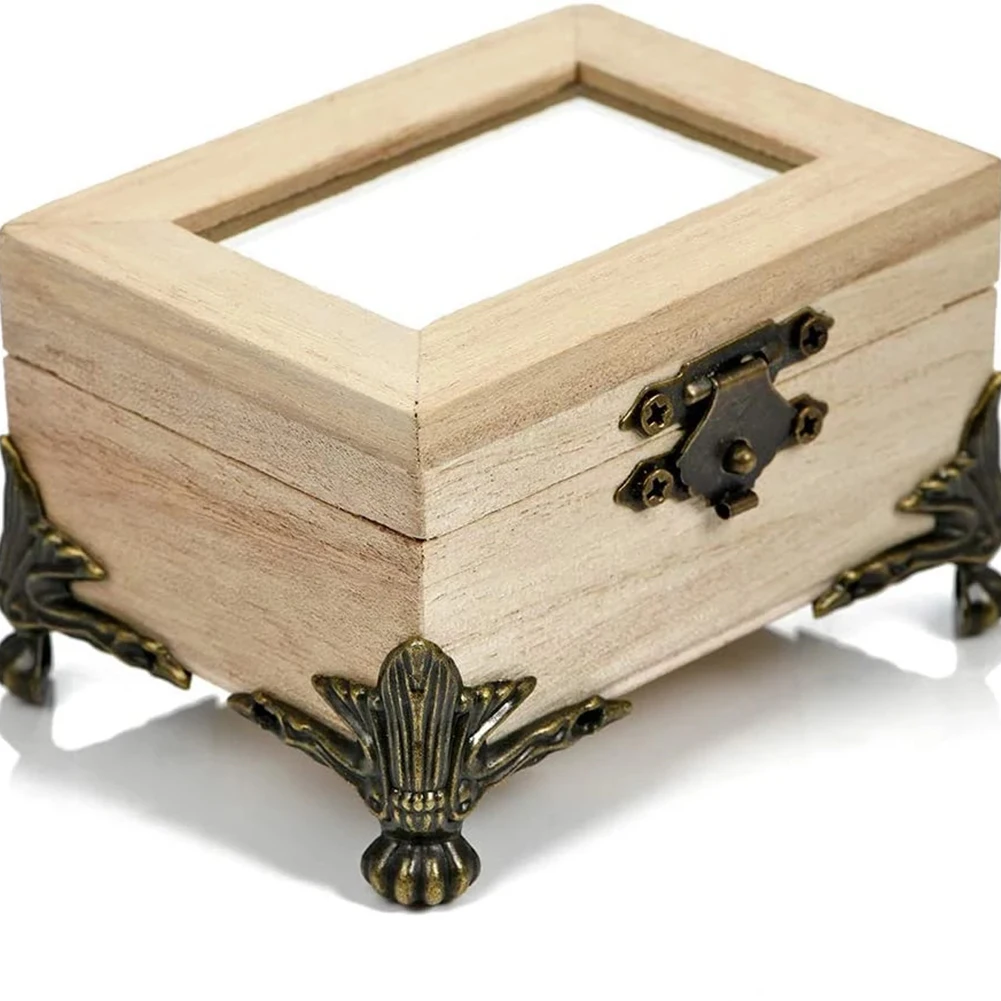 4ks antický mosaz šperků komora dřevo skříňka nohou noha kout ochránce trojúhelník ratanové vyřezávaný dekorační držák nábytek hardware