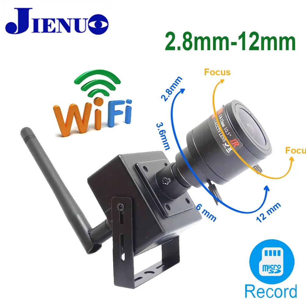 1080P 5MP 2.8mm-12mm 렌즈 줌 미니 무선 IP 카메라 Wifi 오디오 풀 HD Cctv 보안 감시 홈 카메라 Onvif