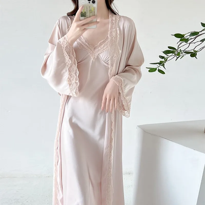 Women's Long Lace Nightgown