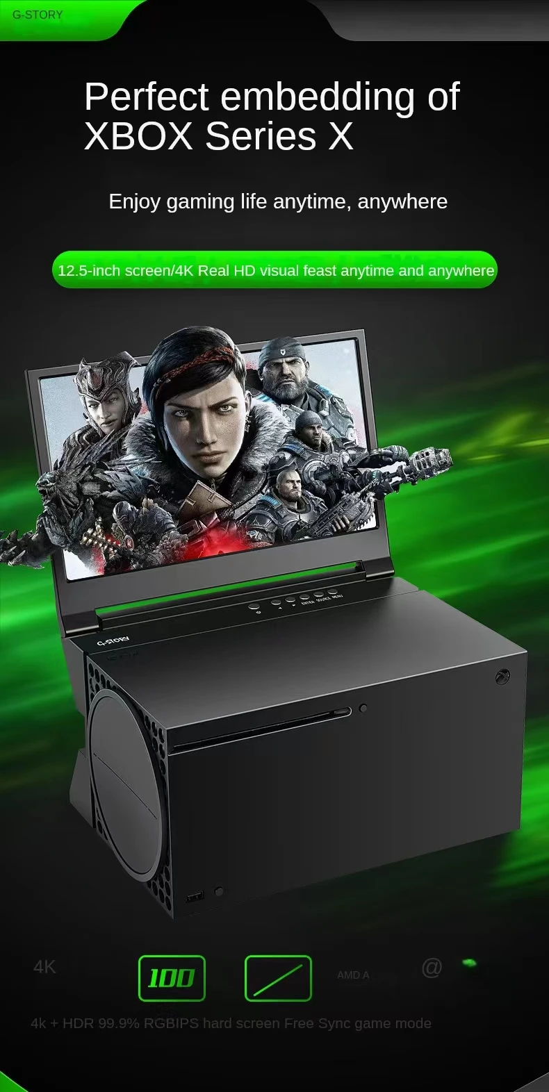 Xbox ø X ޴  , 4k Ips HDR12.5 ġ ÷, 2 HDMI HDR Freesync    