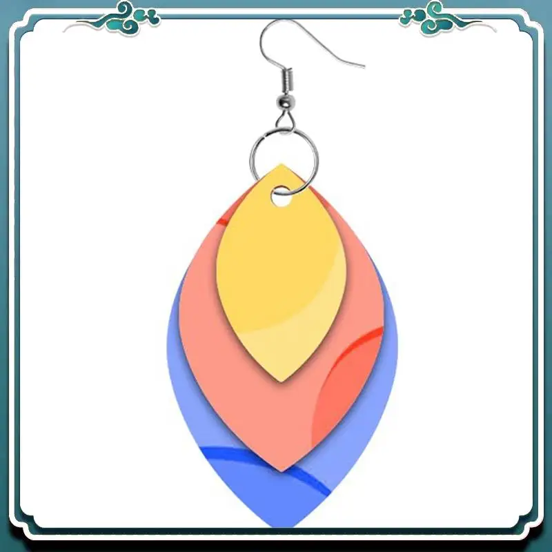 Premium 120Pieces Unfinished Wooden Earrings Blank Wood For Earring 4 Shapes For Wooden Earring With Hooks & Jump Rings