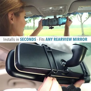 Full HD 1080P Dash Camera Dual Lens Driving Recorder Car DVR Speedcam Rearview Mirror Camera Radar Detector Auto Video Recorder 4
