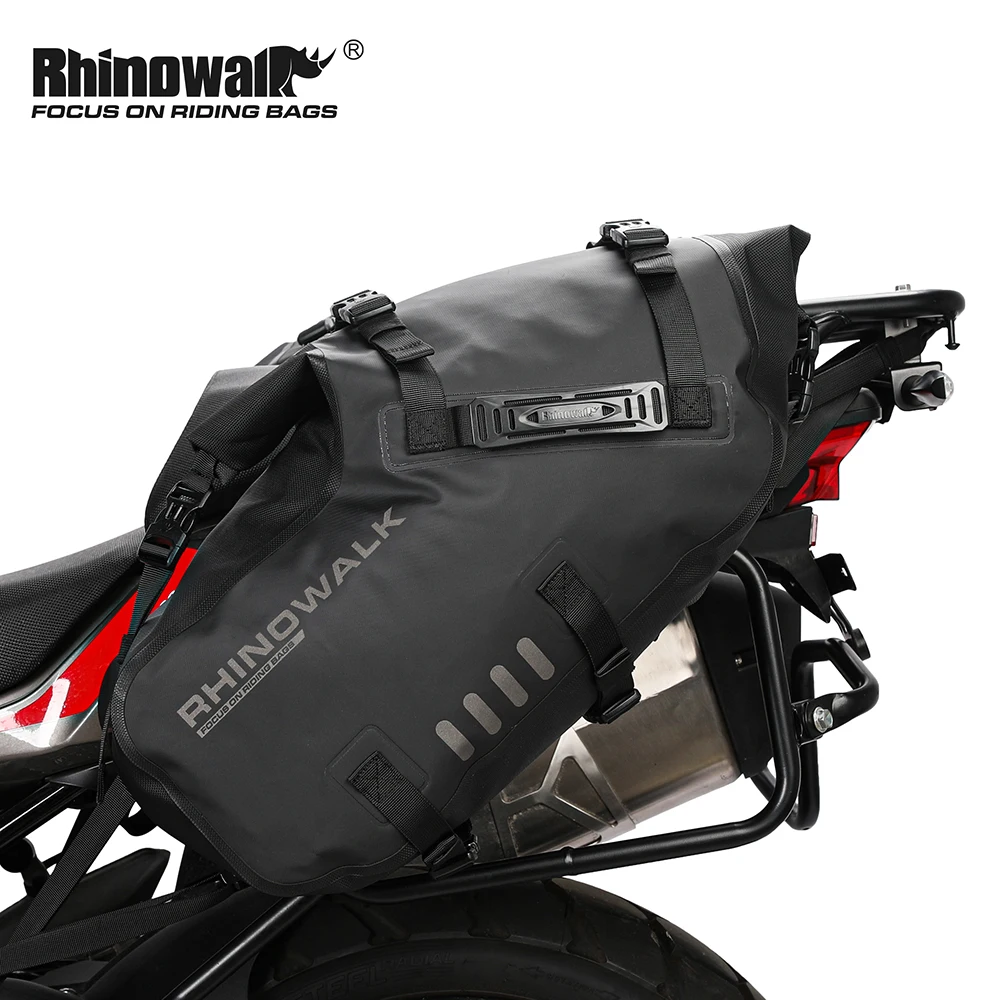 Rhinowalk Motorcycle Saddlebag Side Bag 2-Piece Universal Motor Luggage Bag  28L Fully Waterproof Bag Storage Motor Accessories