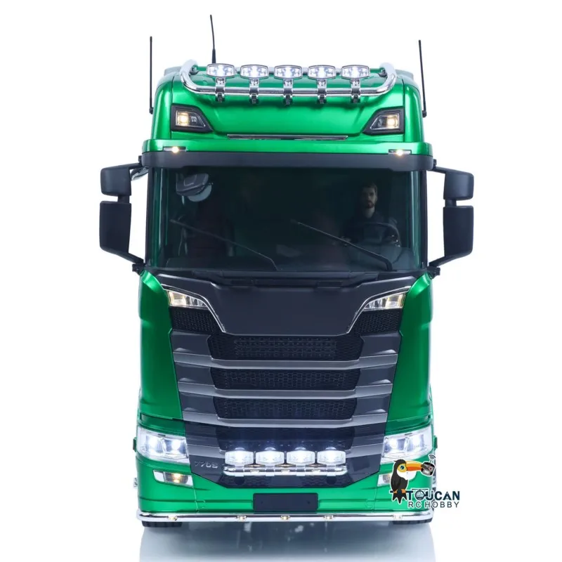 1/14 770S KABOLITE 6*6 원격 제어 트랙터 트럭 2단 기어박스 액슬 락 전동식 앞유리 와이퍼 개폐식 도어 RTR